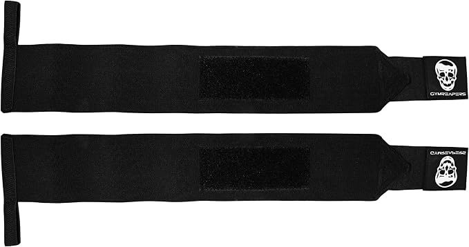 Wrist Wraps Weightlifting - Stiff Heavy Duty 18 inch Wraps With Thick Thumb Loop For Powerlifting, Bodybuilding, Cross Training, & Heavy Presses