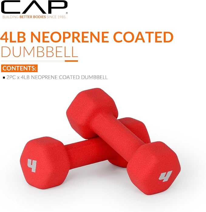 CAP Barbell Neoprene Dumbbell Weights Pairs & Sets | Color Series