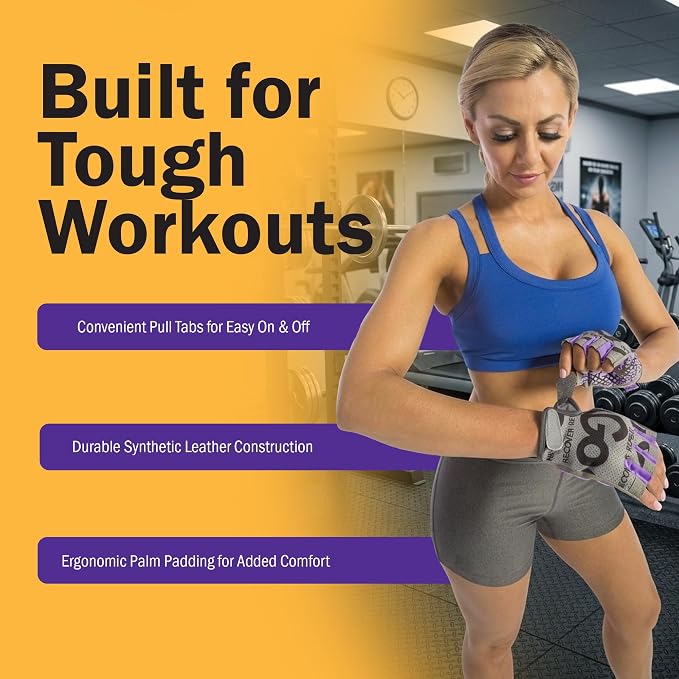 GoFit GoFit GF-WGTC-PPL Women's Pro Trainer Gloves