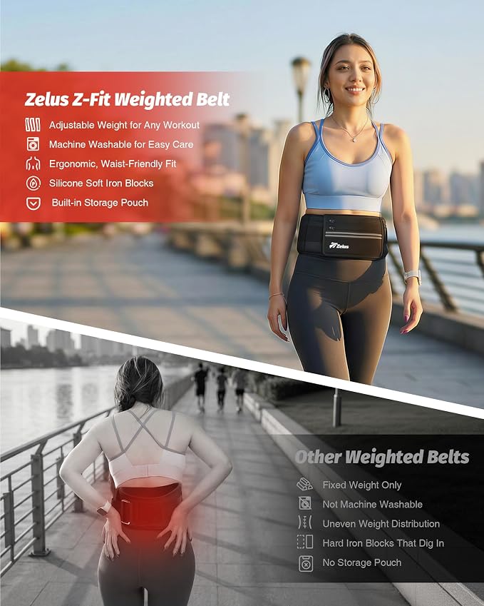 ZELUS 20/32/40lb Adjustable Weighted Vest for Men Women, Rucking Workout | Z-Fit soft iron weight vest, pockets, adjustable straps, for rucking, walking, workout, running, strength training