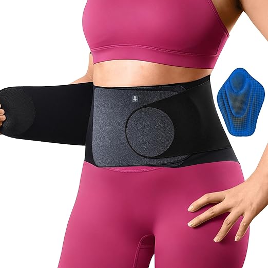 0.5mm Ultra Thin Back Brace for All Day Comfort, Wear under Clothes | Invisible Back Support, Seamless Design, Removable Lumbar Pad, Adjustable Compression, Lower Back Pain Relief, Black, Size XL