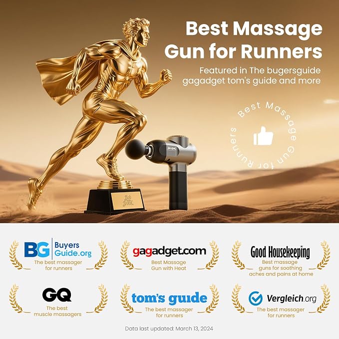 BOB AND BRAD C2 Massage Gun, FSA Eligible & HSA Approved Deep Tissue Percussion Massager Gun, Muscle Massager with 5 Speeds and 5 Heads, Electric Back Massagers for Professional Athletes Home Gym