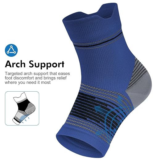 PAPLUS 6 Pairs Compression Socks with Arch Support for Plantar Fasciitis | Ankle Brace for Achilles Tendonitis, Heel Pain, Arthritis, Plantar Fasciitis Relief, Foot Compression Sleeve for Women, Men