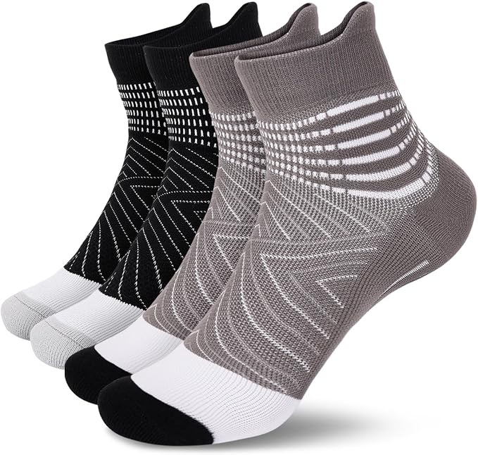 IRAMY Compression Ankle Support Socks Women - Wicking, Cushioned Athletic, Plantar Fasciitis Relief 2/3/6 Pairs