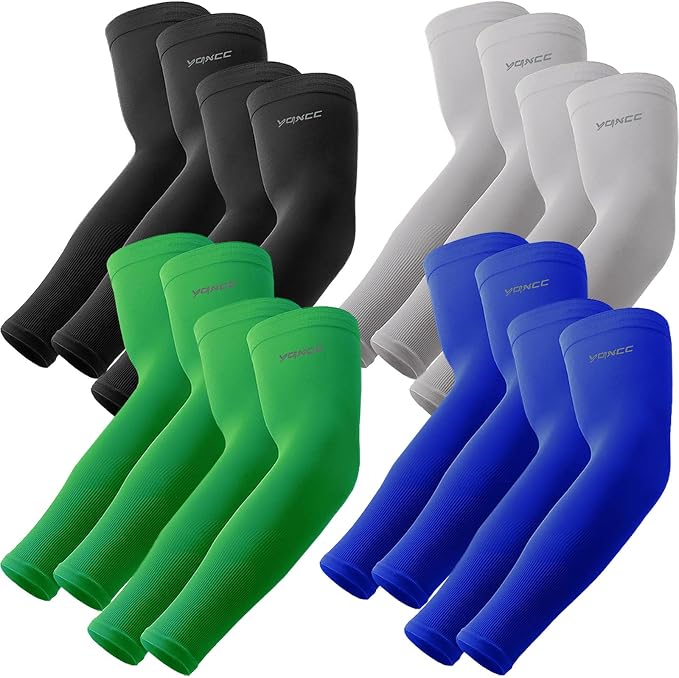 YQXCC Arm Sleeves Cooling UV Sun Protection Sport Compression for Men Women | UPF50, Tattoo Coverage, Lightweight, Breathable, Seamless Cover Arms, Daily Wear, Outdoor Work, Basketball Baseball Golf