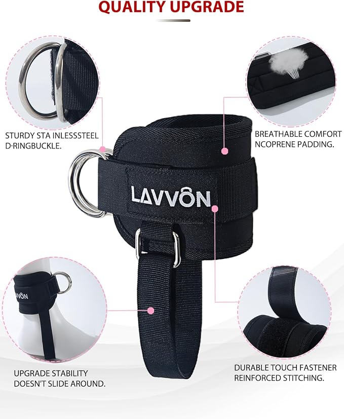 Barbell Squat Pad Set- Nylon Padding AntiSlip- Thick Foam Hip Thrusts Pads | Bench Press/Lunges/Bar Squats Padding Cushion -Standard Olympic Weight Bar Pad(Wrist Straps Weightlifting-Ankle Straps)