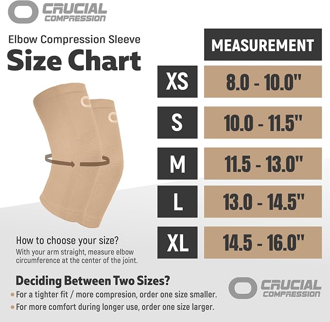 Elbow Brace for Women & Men (Pair) – Elbow Compression Sleeve for Tendonitis, Tennis Elbow & Golfers Elbow – Arm & Elbow Support for Arthritis, Bursitis, Weightlifting & Pain Relief