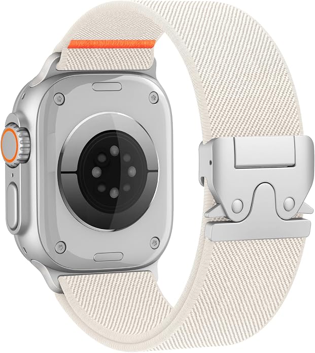 Elastic Sport Band for Apple Watch Ultra 3/2/1 Bands 49mm 46mm 45mm 44mm 42mm 41mm 40mm 38mm Men Women, Adjustable Parachute Buckle Nylon Fabric Wristband for iWatch Series 11 10 SE 9 8 7 6 5 4 3