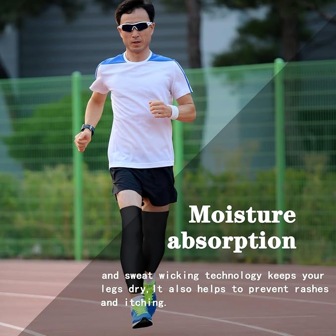 Skylety Compression Leg Sleeve Full Length Leg Sleeves Sports Cycling for Men Women, Running, Basketball