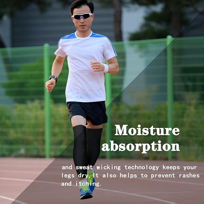 Skylety Compression Leg Sleeve Full Length Leg Sleeves Sports Cycling for Men Women, Running, Basketball
