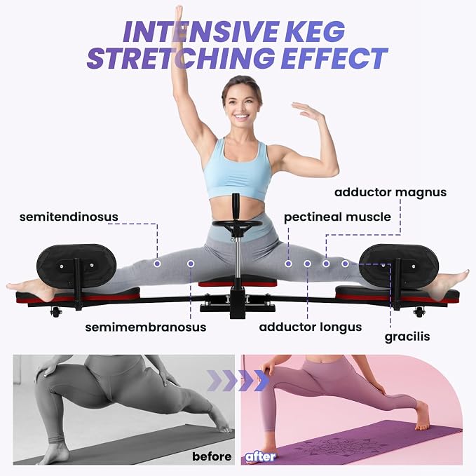 Professional Leg Stretcher, 500LBS Heavy Duty Split Machine, Industrial-Grade Stretching Equipment for Gym, Ballet, Gymnastics & Yoga Training