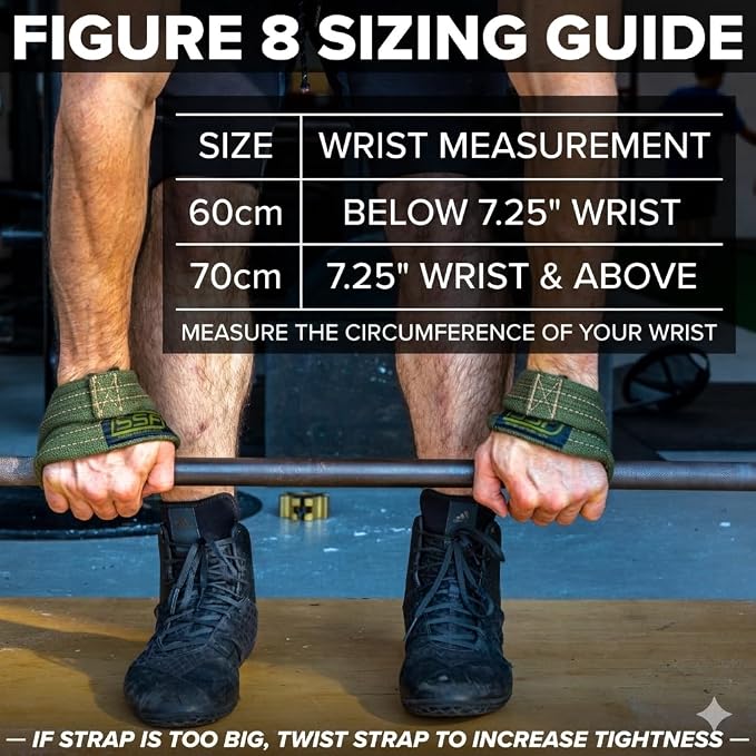 SERIOUS STEEL FITNESS Red Figure 8 Lifting Straps | Deadlift & Strongman Axle Straps - 3 Sizes