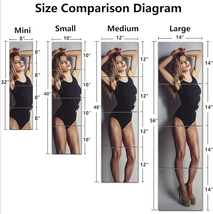 Shatterproof Full Length Mirror Tiles for Wall,Body Mirror for Kids,4Pcs 13.5"x13.5",Frameless Plexiglass Acrylic Plastic,Unbreakable Acrylic Non Glass Self Adhesive Wall Mounted for Home,Bathroom