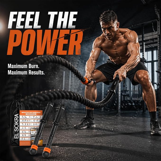 Ropeless battle ropes Adjustable Weighted Air Resistance Home Gym Exercise Rope for Men & Women HIIT Strength Training cordless battle rope Variable Resistance cordless battle ropes for women