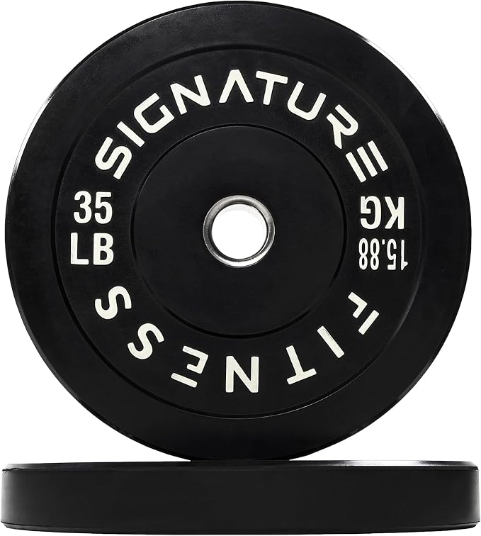 Fitvids 2-Inch Olympic Rubber Weight Plates Pair, Bumper Plates for Strength Training, multiple options