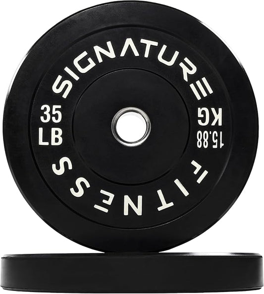 Fitvids 2-Inch Olympic Rubber Weight Plates Pair, Bumper Plates for Strength Training, multiple options