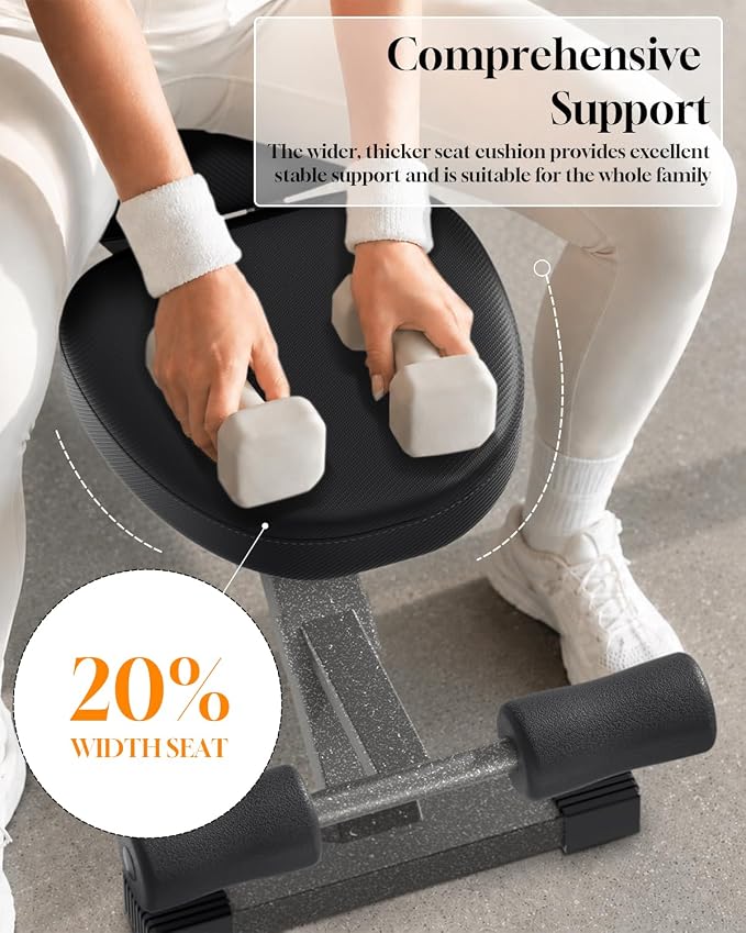 Fitness Bench, Adjustable, Comfortable, Fashionable, Foldable and Extended Headrest with 192 Positions Incline Decline 900LBS Home Gym Bench for Strength Training