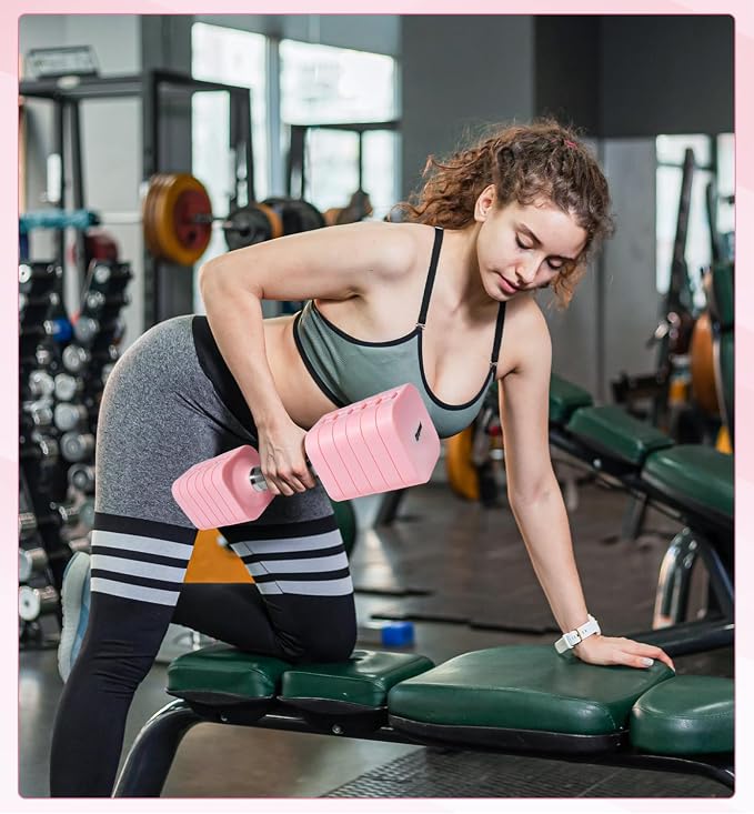 Adjustable Dumbbell Set for Women Men 7.5LB/10LB/15LB/20LB/25LB Each | Dumbbells Set of 2, Free Weight Set at Home Gym, Hand Weights with Locking/Metal Handle for Exercise Muscle Toning Rehab