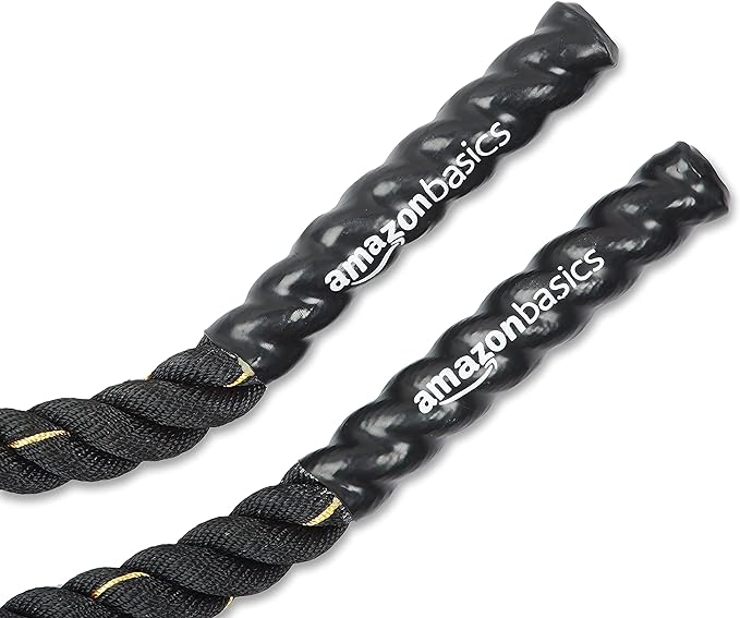 Amazon Basics Battle Rope for Home Gym Workout, Exercise Training Equipment
