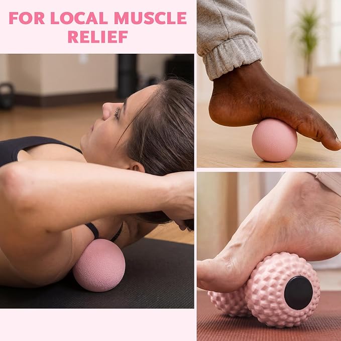 Foilswirl 12 Pcs Home Pilates Kit Pink Pilates Equipment Set for Women with Resistance Bands, Massage Balls, Stretch Strap, Peanut Ball, Foam Roller, Yoga Socks and Backpack for Home Workout Exercise