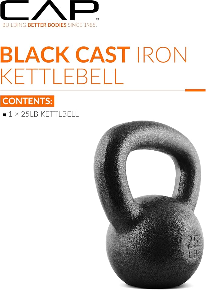CAP Barbell Cast Iron Kettlebell - Singles and Sets, Multiple Weight Choices