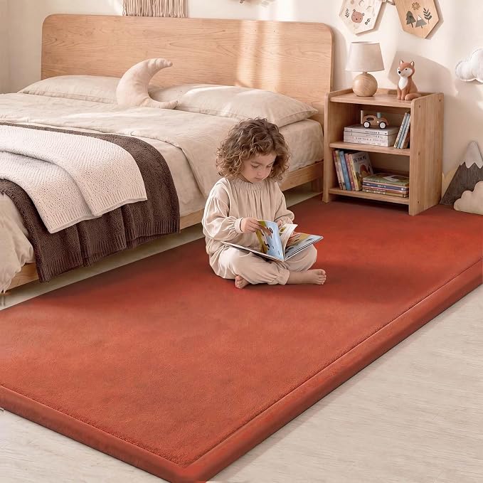 1.3" Thick Baby Play Mat for Floor,28x72 Bedside Rugs, Non-Slip | Ultra Soft Playmat for Baby,Tummy Time Foam Mats,Cushioned for Infant,Kids and Toddler Crawling,Easy Care