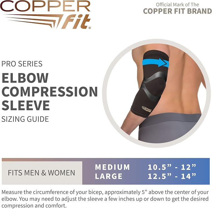 Copper Fit Pro Series Performance Compression Elbow Sleeve