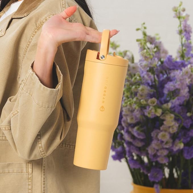 HydroJug Sport 32 oz Insulated Stainless Steel Water Bottle, Marigold