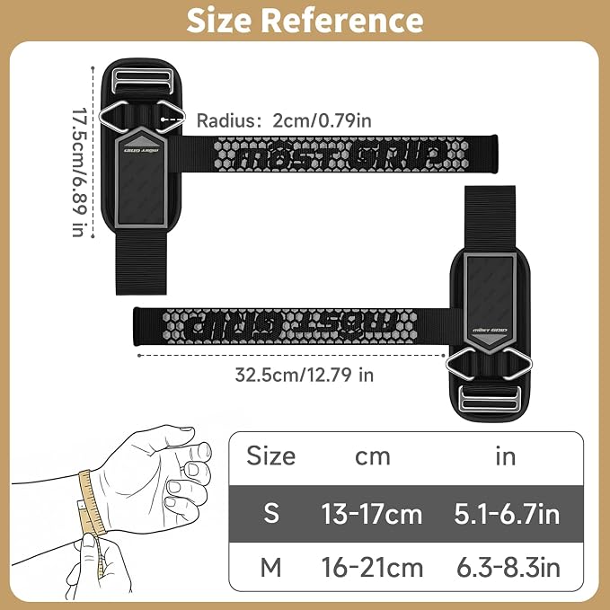 Drip Glue Non-Slip Wrist Straps for Weightlifting, 2-in-1 Lifting Straps with D Rings for Cable Machine Workout, 10mm Neoprene Padded Wrist Wraps for Weight Lifting Deadlift