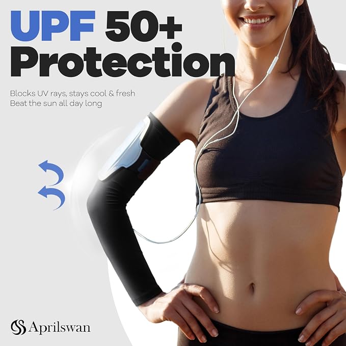 Arm Sleeves, UV Sun Protection Cooling Arm Covers for Men/Women | UPF 50+ UV protection; Sweat-wicking & cooling; Non-slip design; Lightweight & breathable