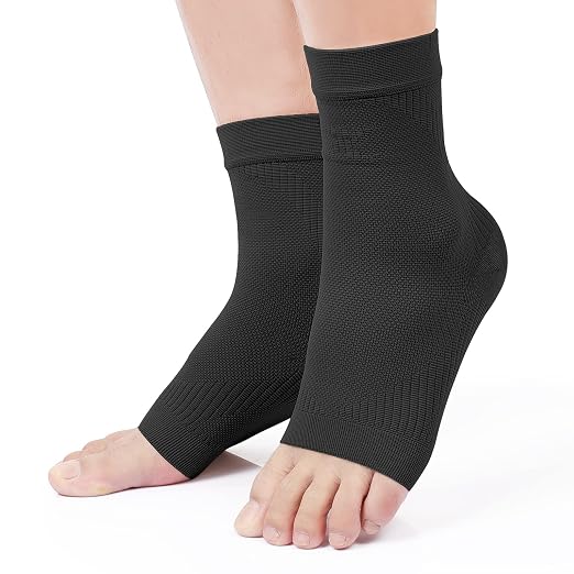 KEKING Ankle Brace Compression Sleeve – Plantar Fasciitis & Achilles | Medical-Grade Compression for Heel & Arch Pain, Reduces Swelling & Speeds Recovery, for Running, Gym, Daily Wear