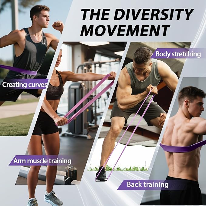 LEEKEY Pull Up Assistance Bands,Muit Levels Resistance Bands for Senior/Adults,Exercise Bands with Door Anchor, Strength Bands for Fitness Training, Physical Therapy,Home Gym Workouts