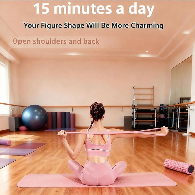 Resistance Bands with Handles,Figure 8 Resistance Band Elastic Fitness Bands Exercise Band for Home Yoga Gym Workout