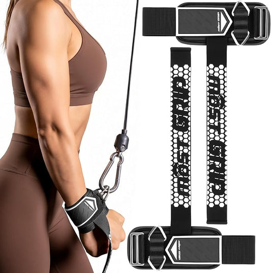 Drip Glue Non-Slip Wrist Straps for Weightlifting, 2-in-1 Lifting Straps with D Rings for Cable Machine Workout, 10mm Neoprene Padded Wrist Wraps for Weight Lifting Deadlift