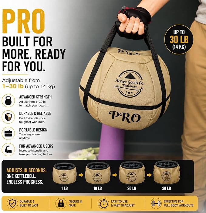 ActiveGoodsCo. Kettlebell Sandbag for fitness workout, different sizes Up to 75lb.