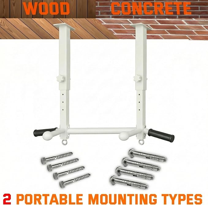 Ceiling Mount Pull Up Bar for Garage/Basement/Rafter - Heavy Duty 800LBS Adjustable Height Multi-Grip Chin Up Bar,Ceiling Joist/Beam