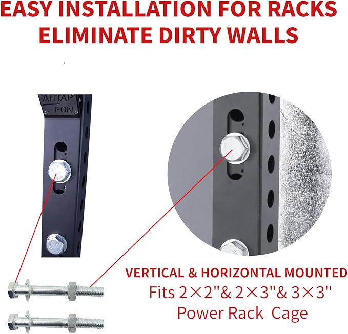 AHTAPFON Wall Ball Target for Rack Mounted with Extension,Medicine Ball Target for Power Rack Attachments,Home Gym Exercise Ball Squash Fitness for Enhance Explosive Power