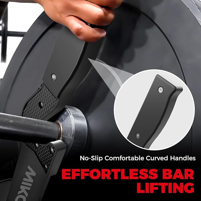 Mikolo Deadlift Jack Barbell Jack Unload 660LB Barbell Stand with No-Slip Handle for Loading & Unloading Weight Plates for Deadlift Exercise, Weight Training
