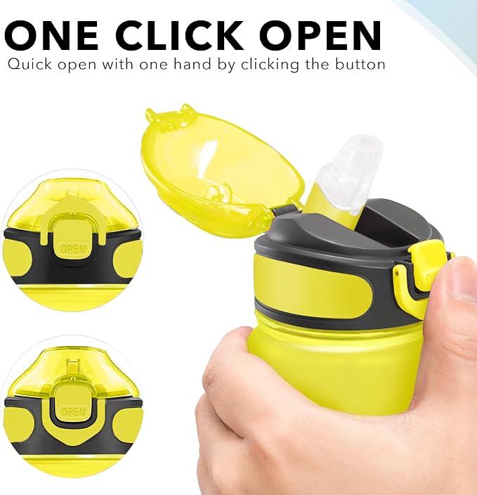 Enerbone 32 oz Drinking Water Bottle with Times to Drink and Straw, Motivational with Carrying Strap, Leakproof BPA & Toxic Free, Ensure You Drink Enough Water for Fitness Gym Outdoor