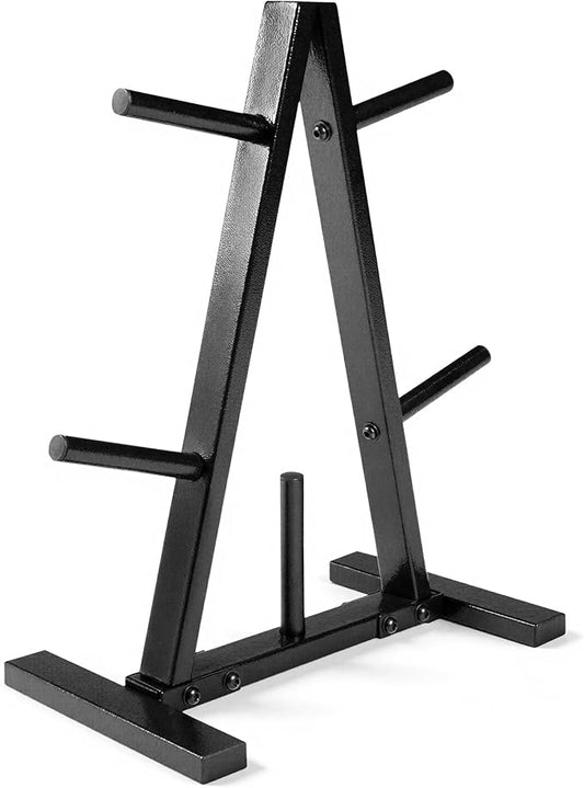 CAP Barbell 1-Inch Plate Tree Rack, Black | Heavy-duty plate tree, Space-saving storage, Organizes 1-inch standard weight plates, strength training Home gym equipment