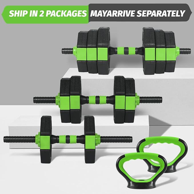 Adjustable Dumbbells, 44/66/88Lbs Free Weight Set with Connector, 4 In1 Weight Dumbbell Set Used As Kettlebells, Barbell, Push Up Stand, Fitness Exercise for Home Gym Suitable Men/Women