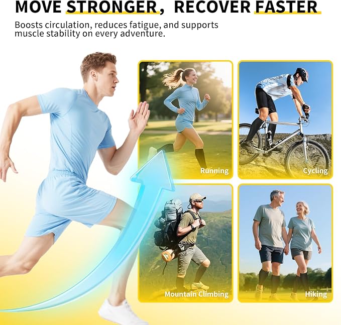 CAMBIVO Calf Compression Sleeve for Shin Splints & Running Support-3 Pairs | Leg sleeves for men & women, 15-20mmHg footless compression socks for gym & recovery, varicose veins