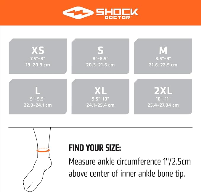 Shock Doctor Ultra Knit Ankle Brace W/Figure 6 Strap & Stays