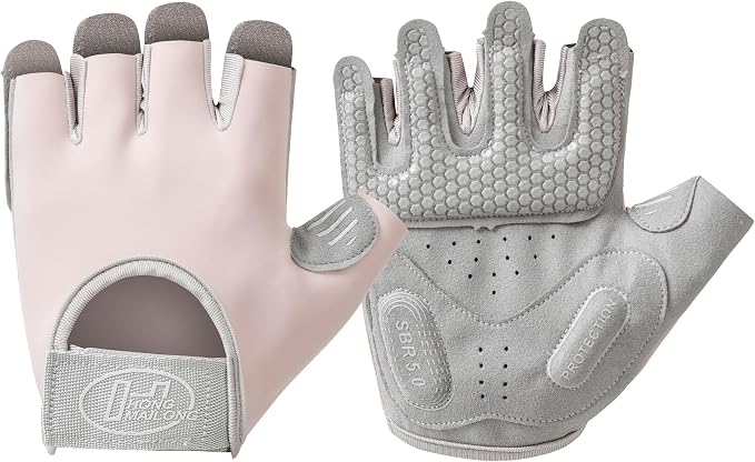 SUJAYU Workout Gloves for Women & Men, Anti-Slip Fingerless Gloves for Weightlifting, Mens Workout Gloves Gym Gloves Fitness Gloves