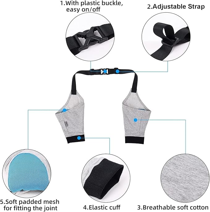 HDKUW Dog Elbow Protector for Calluses, Recovery Suit for Front Legs, Cone Collar Alternative to Stop Licking Wounds, Cover Sleeve for Small Medium Large Dogs (M)