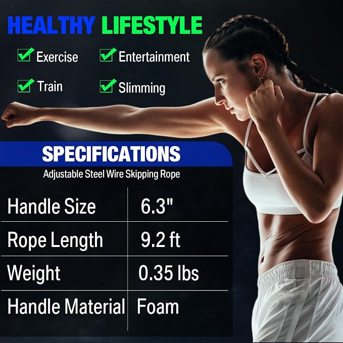 HyDren 24 Pieces Jump Ropes for Fitness with Ball Bearings Speed Jumping Bulk Adjustable Skipping Rope with Foam Handles for Men Women Cardio Training