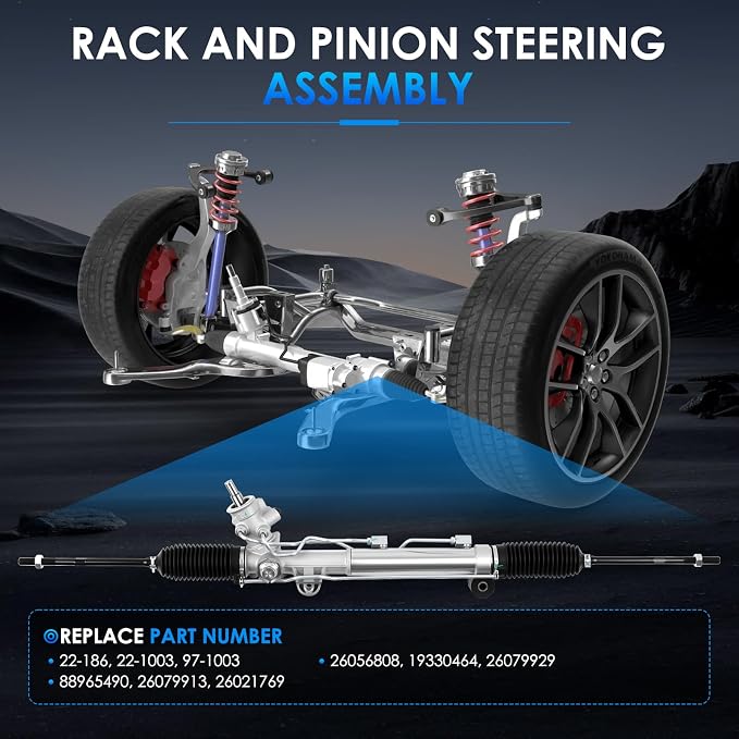 22-186 Hydraulic Power Steering Rack and Pinion Fit for Buick LaCrosse Regal Century, for Chevrolet Impala Monte Carlo, for Pontiac Grand Prix Automotive Replacement Rack & Pinion Assembly