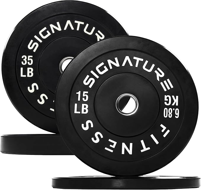 Fitvids 2-Inch Olympic Rubber Weight Plates Sets, Bumper Plates Set for Strength Training, 50-370 Lbs Multiple Options