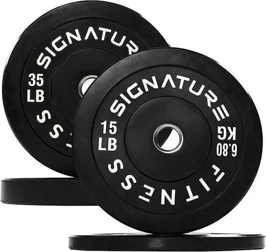 Fitvids 2-Inch Olympic Rubber Weight Plates Sets, Bumper Plates Set for Strength Training, 50-370 Lbs Multiple Options