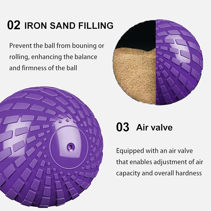 Medicine Ball 8, 10 lbs Slam Ball Weighted Balls for Exercise Strength and Crossfit Workout